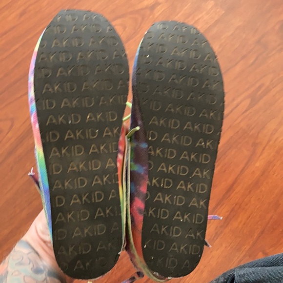 Akid Tie Dye moc canvas lace sneakers kids size 5 - Picture 5 of 16